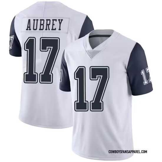 Men & Women & Youth Dallas Cowboys #17 Brandon Aubrey Limited White Color Rush Vapor Untouchable Jersey